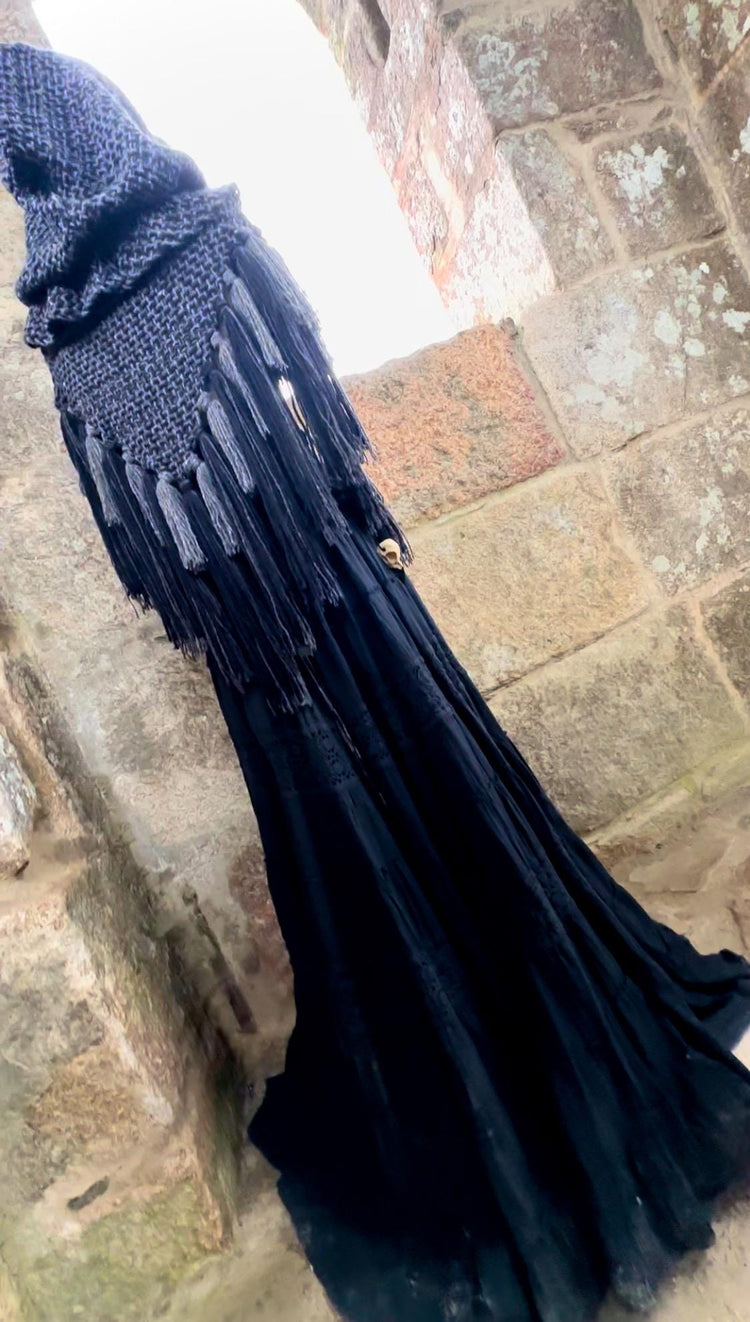 Dark Viking Wedding Dress Set: Gothic Norse Pagan Elopement