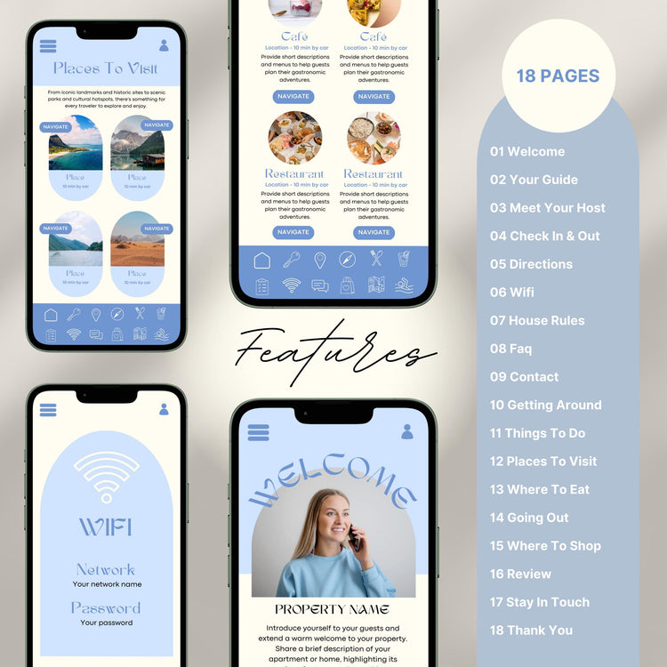 Airbnb Digital Welcome Book Template, Welcome Guide, Short Term Vacation Rental, Airbnb Guest Book, House Guide Cabin Manual, Host Guidebook