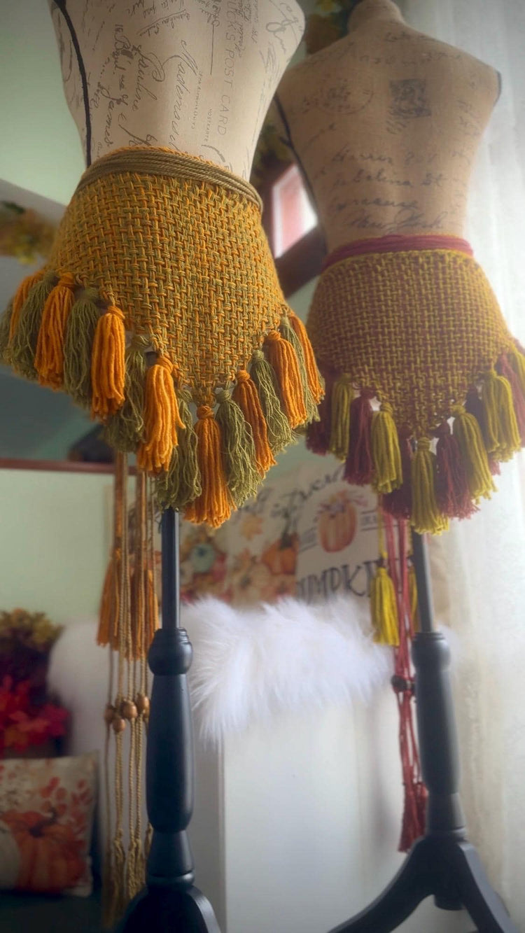 Handmade Maple Leaf Shawl: Woven Alpaca Autumn Fairyland Shawl