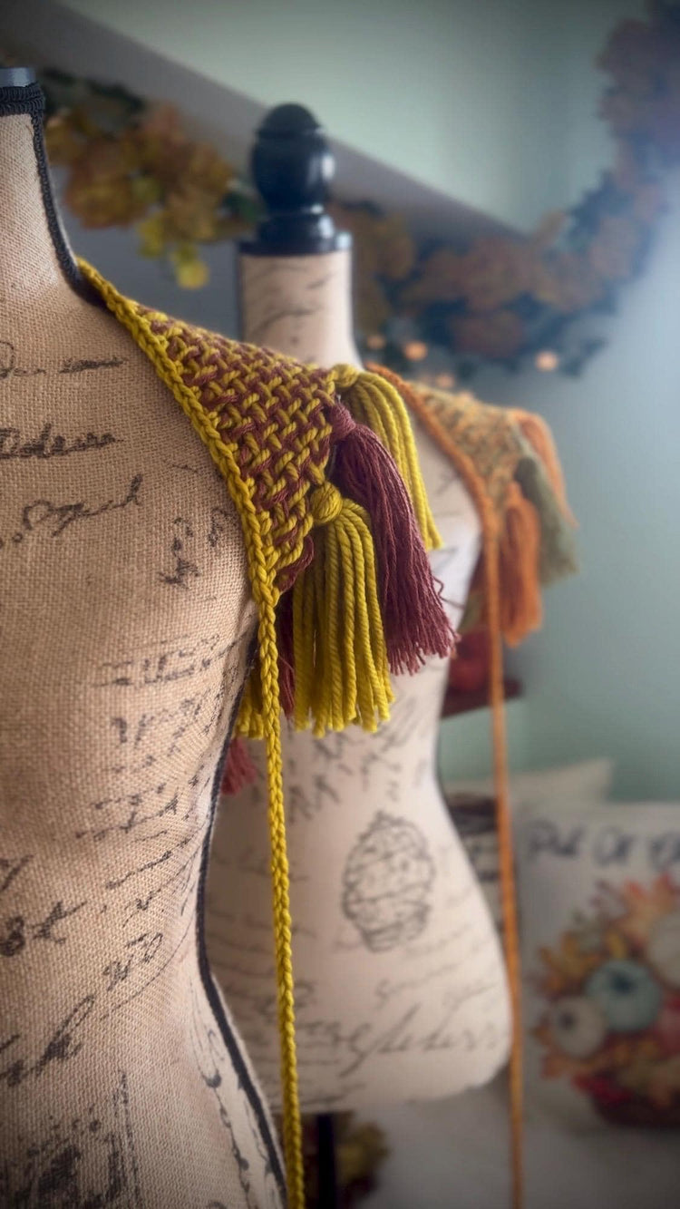 Handmade Maple Leaf Shawl: Woven Alpaca Autumn Fairyland Shawl