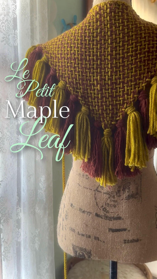 Handmade Maple Leaf Shawl: Woven Alpaca Autumn Fairyland Shawl