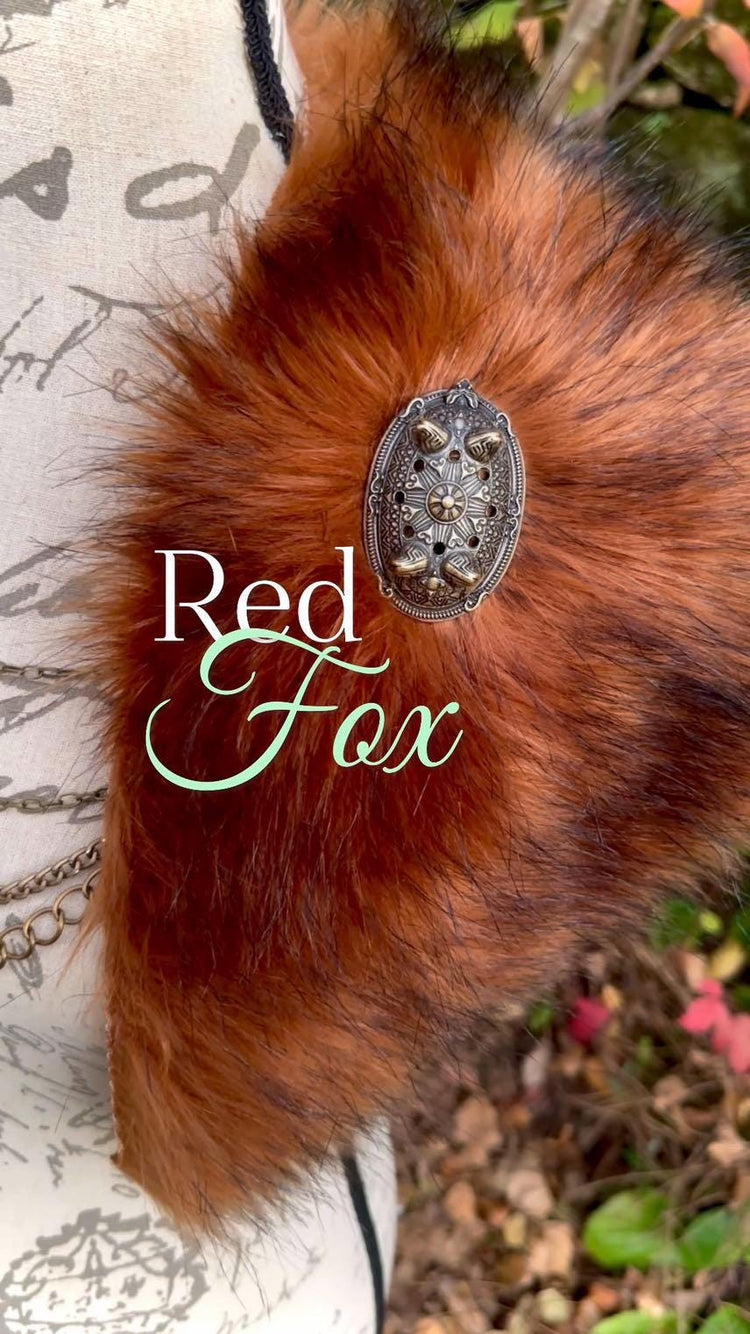 Reynard Fox Vegan Fur Viking Cloak, Celtic Wedding Mantle