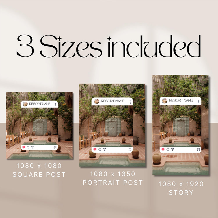 Travel Instagram Bundle Templates, Travel Agent Social Media, Instagram Canva Template, Blogger Holiday Content, Agency Marketing Post Reel