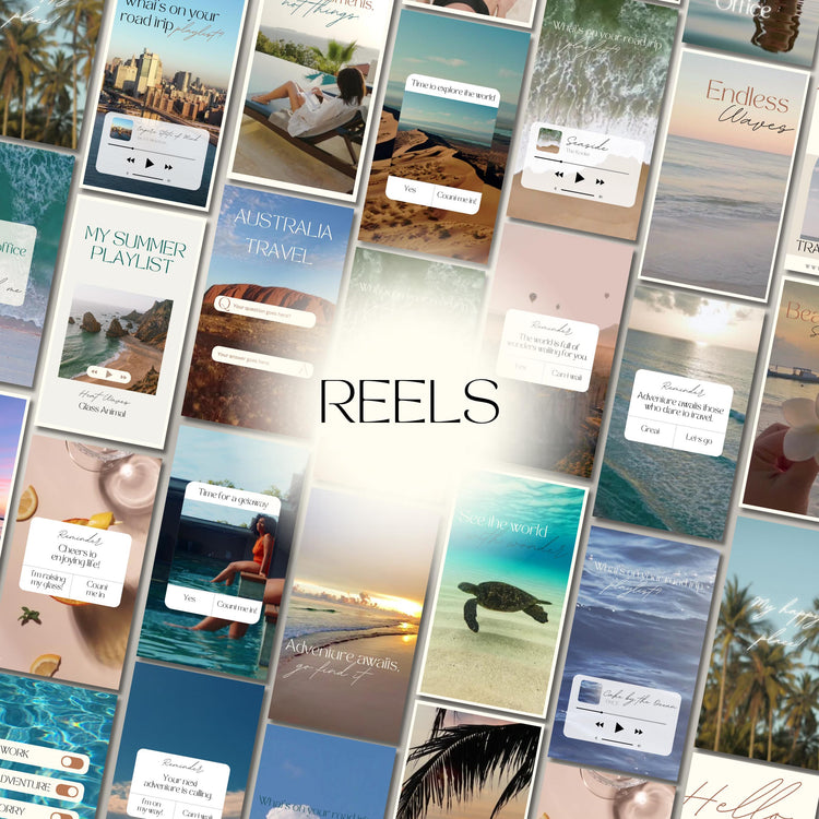 Travel Instagram Bundle Templates, Travel Agent Social Media, Instagram Canva Template, Blogger Holiday Content, Agency Marketing Post Reel
