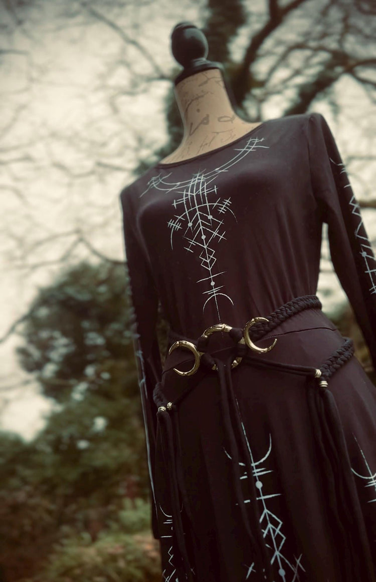 Triple Moon Goddess Belt: Braided Pagan Handfasting Belt