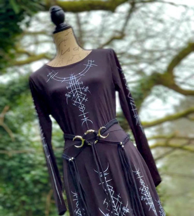 Triple Moon Goddess Belt: Braided Pagan Handfasting Belt