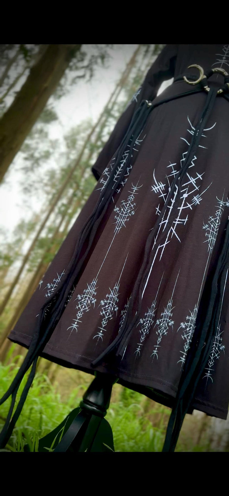 Norse Runes Dress: Long Sleeve Viking Midi Dress