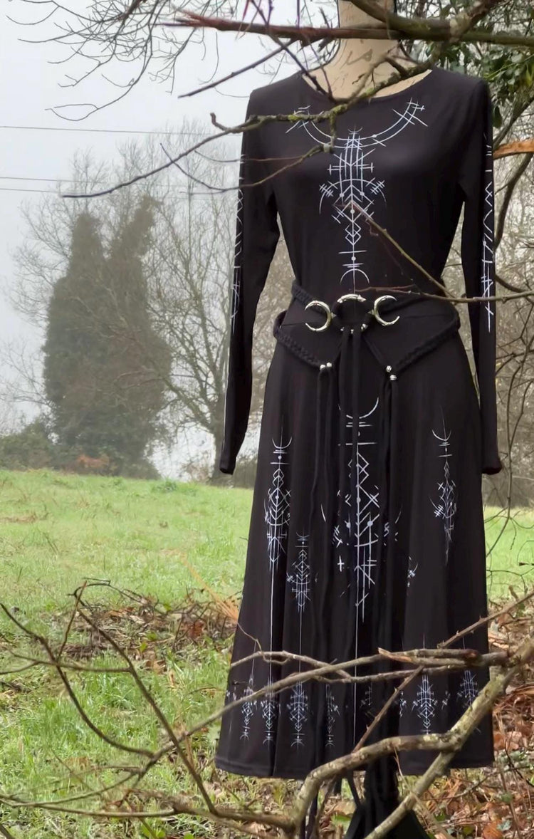 Triple Moon Goddess Belt: Braided Pagan Handfasting Belt