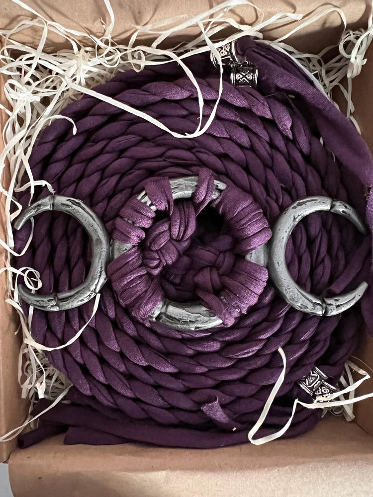 Triple Moon Goddess Belt: Braided Pagan Handfasting Belt