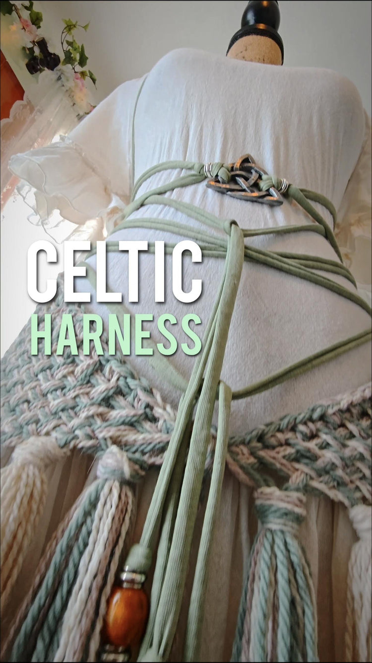 Celtic Belt, Handfasting Cords, Triquetra Knot Harness Belt, Pagan Wedding