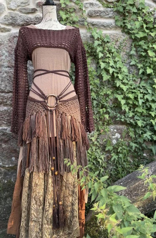 Voluspa Norse Belt, Vegan Antler Amulet, Pagan Shaman Costume