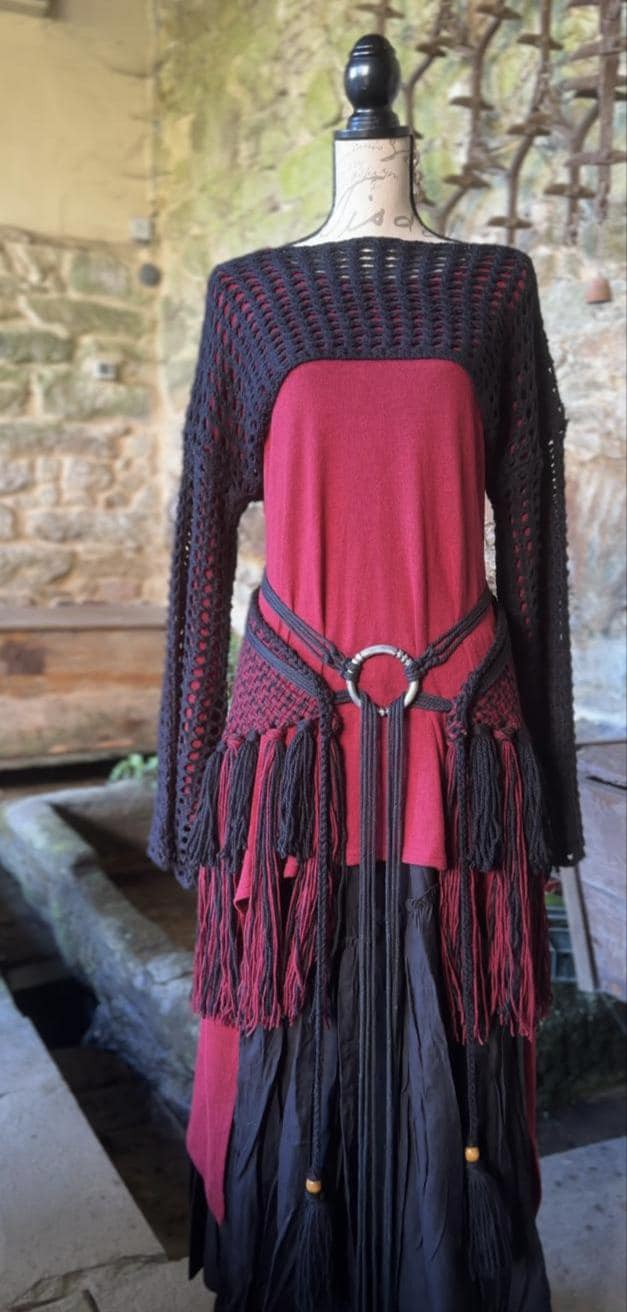 Voluspa Norse Belt, Vegan Antler Amulet, Pagan Shaman Costume