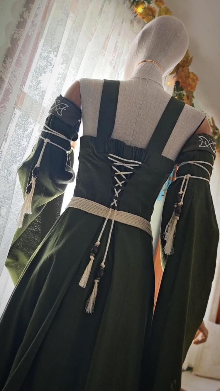 Viking Wedding, Norse Wedding Custom Wedding Set, Embroidered Wedding Dress, Freya's Legacy