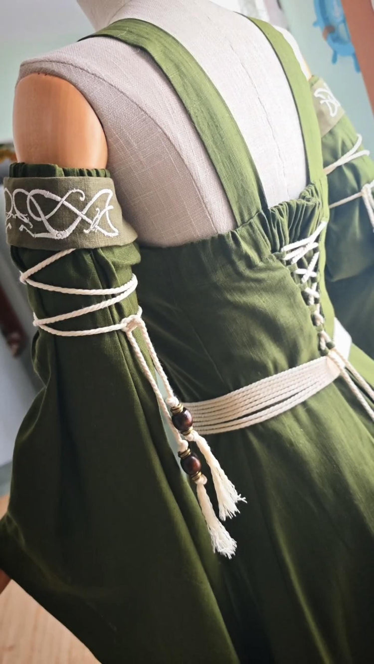 Viking Wedding, Norse Wedding Custom Wedding Set, Embroidered Wedding Dress, Freya's Legacy