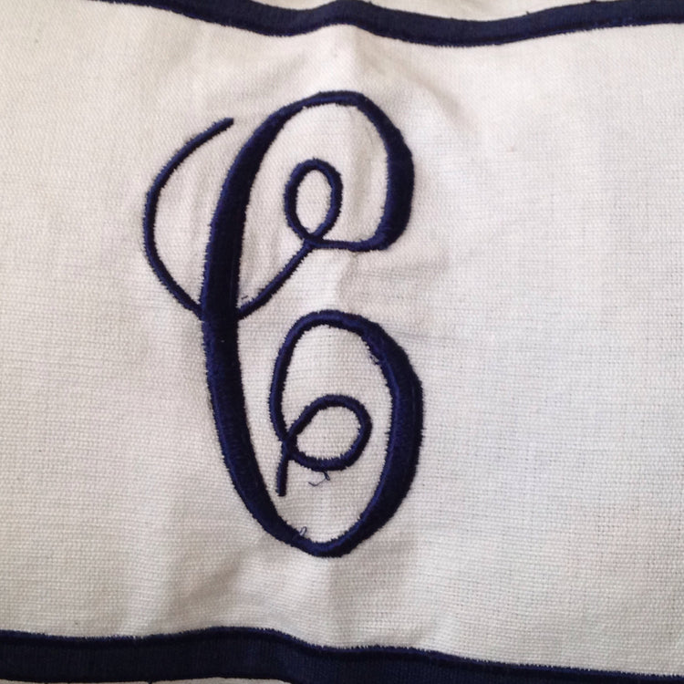 Long Lumbar Oblong Pillows, Bedroom Decor, Monogram Lumbar Pillows, Personalized white Monogram Throw Pillow Cover 12"x 24"