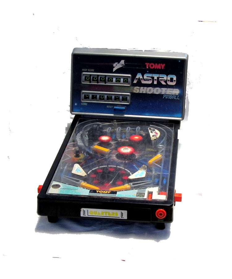Vintage game. Electronic game. Japanese toys. Arcade. Arcade game. Pinball. Pinball game. Tabletop pinball machine. TOMY Astro Shooter.