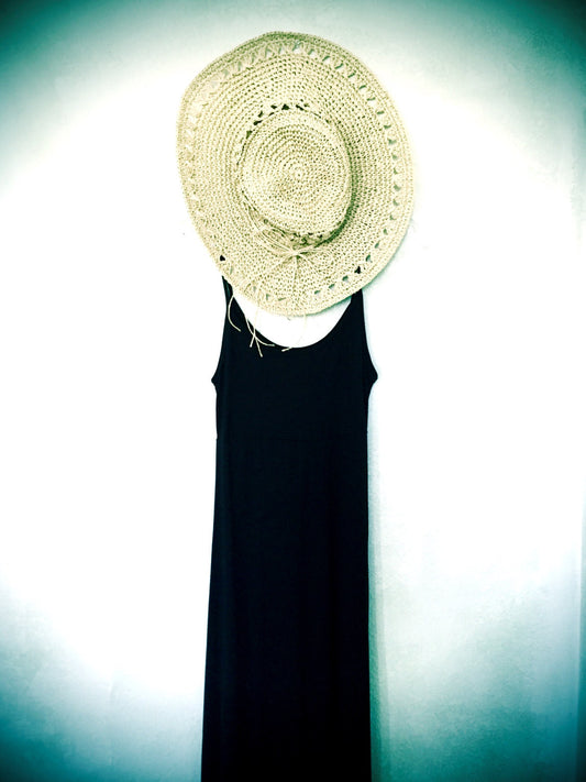 SALE!! Boho Chic Black Dress, Womens Black Sundress, Black Beach dress, Summer Sundress
