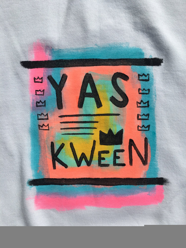 Yas Kween Hand-Painted Crew Neck Sweatshirt