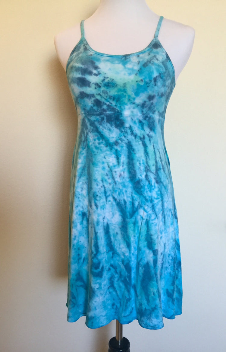 SALE!! Boho Chic Tie Dye Dress, Womens Sundress, Tie Dye Sundress, Boho Beach Sundress