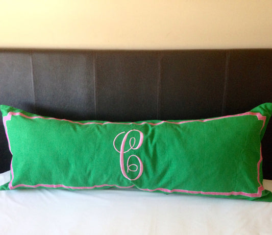 Long Body Pillows, Body Pillow Case, Personalized Body Pillows, Long Monogram Throw Pillow Cover 20x54
