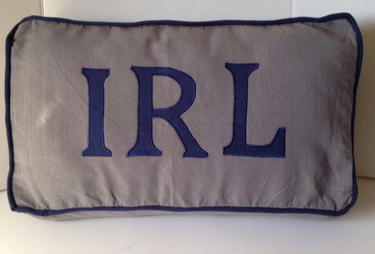 Monogram Oversized Pillows, Monogram Boxedge pillow Cover, Bedroom Nursery Pillows, Big Letter Monogram Pillows