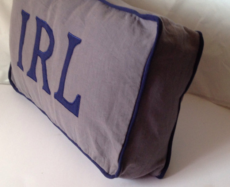 Monogram Oversized Pillows, Monogram Boxedge pillow Cover, Bedroom Nursery Pillows, Big Letter Monogram Pillows
