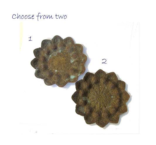 Flower plates. Small plates. Brass plates. Copper plates. Embossed metal. Trinket plate. Morrocan. Morrocan decor.