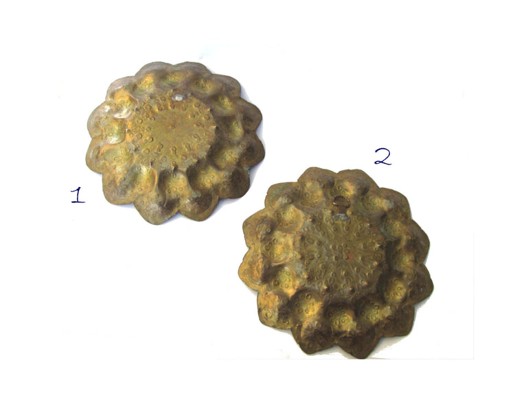Flower plates. Small plates. Brass plates. Copper plates. Embossed metal. Trinket plate. Morrocan. Morrocan decor.