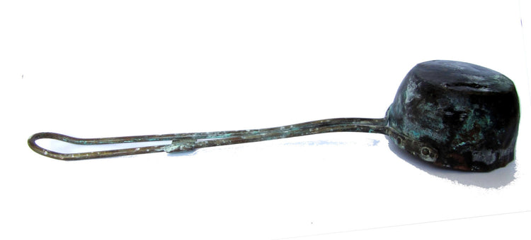 Kitchen decor rustic. Ladle. Farm kitchen. Farm kitchen decor. Patina decor. Copper kitchen. Copper kitchen decor. Antique kitchen utensil.