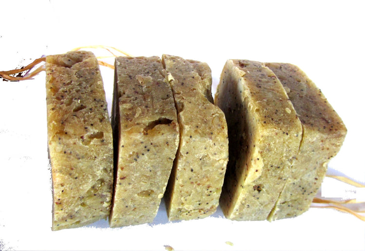 Gardening gift. Cold process soap. Homemade soap. Scrub soap. Artisan soap. Olive oil soap. Mechanic gift. Garden soap. Neroli soap. 5 bars.