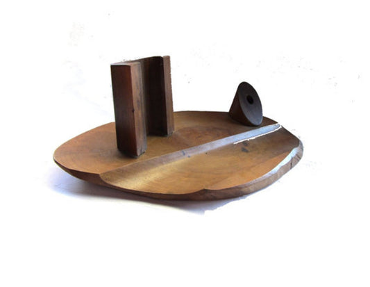 Vintage office. Office accessories. Wood office. Home office organization. Desk organization. Desk organizer. Olive wood. Vintage organizer.