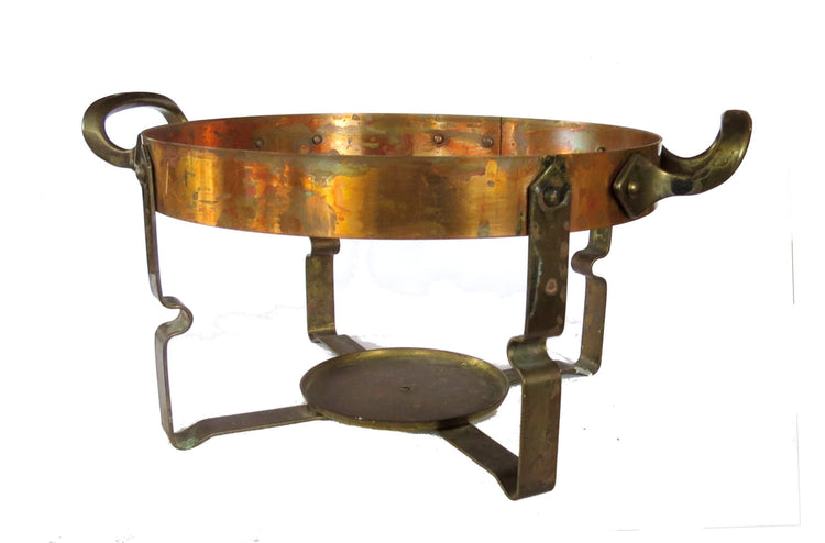 Tabletop. Vintage copper. Copper kitchen. Metal stand. Brass stand. Copper serving. Serving caddy. Food warmer. Chafing dish.