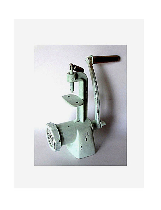 Vintage grinder. Kitchen appliance. Vintage kitchenware. Country kitchen decor. Farmhouse kitchen decor. Industrial kitchen. Meat grinder.