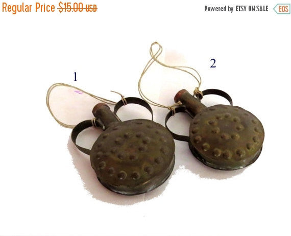 SALE. Wall vase. Vase with handles. Hanging vase. Wall hanging vase. Vintage flask. Metal vase. Copper vase.  Round vase. Hanging bud vase.