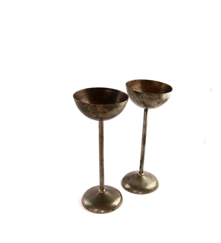 Vintage candle holders. Candlesticks. Unique candle holders. Brass candle holders. Silver candle holders.  shabbat. Silver plated.
