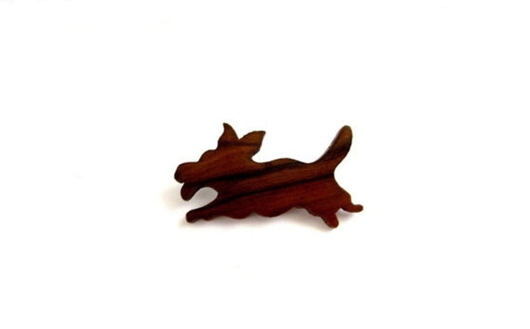 Animal pin. Wood pin. Animal brooch. Wooden pin. Dog pin. Dog brooch. Wood brooch. Wooden brooch. Vintage dog jewelry. True vintage. Brown.