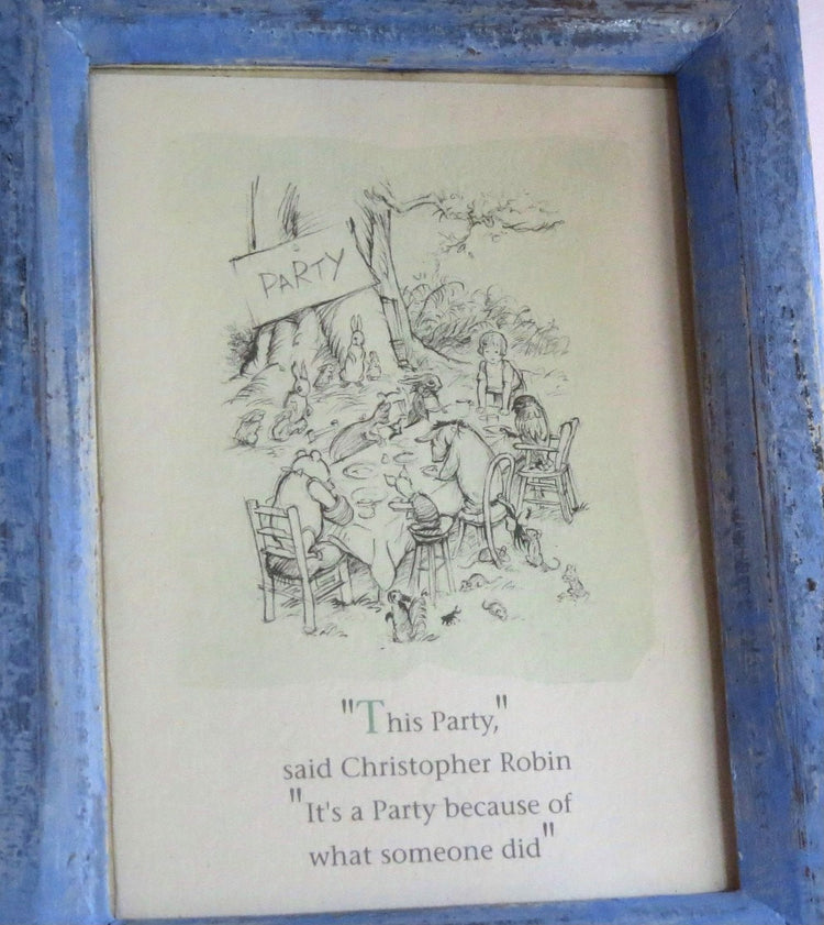 Winnie the pooh. Vintage wood frame. Pooh bear. Winnie the pooh nursery. Pooh quote. Vintage pooh. Classic pooh. Standing picture.
