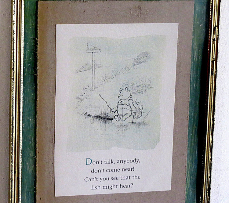 Winnie the pooh. Metal frame. Pooh bear. Winnie the pooh nursery. Pooh quote. Vintage pooh. Classic pooh. Standing picture. Wall art.