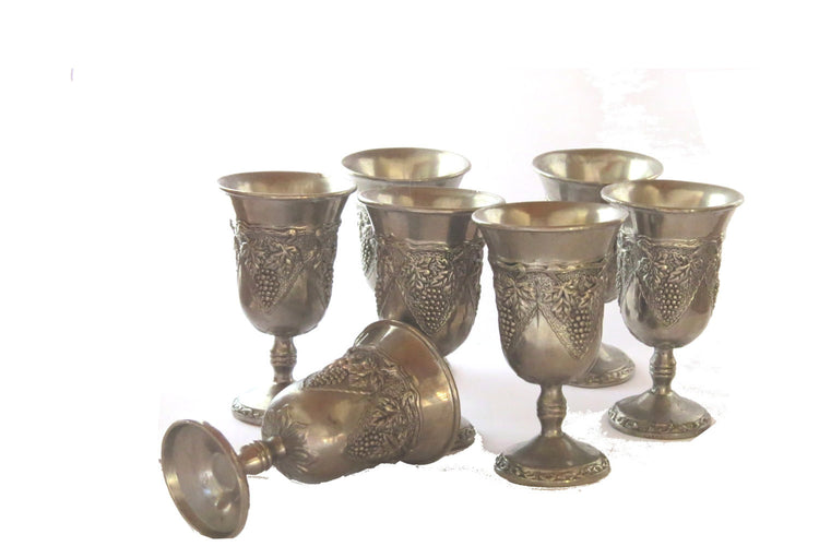 Wine goblets. Jewish decor. Jewish wedding. Jewish wedding gift. Shabbat. Kiddush. Silver goblets. Kiddush cups. Judaica.