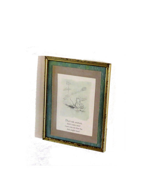Winnie the pooh. Metal frame. Pooh bear. Winnie the pooh nursery. Pooh quote. Vintage pooh. Classic pooh. Standing picture. Wall art.