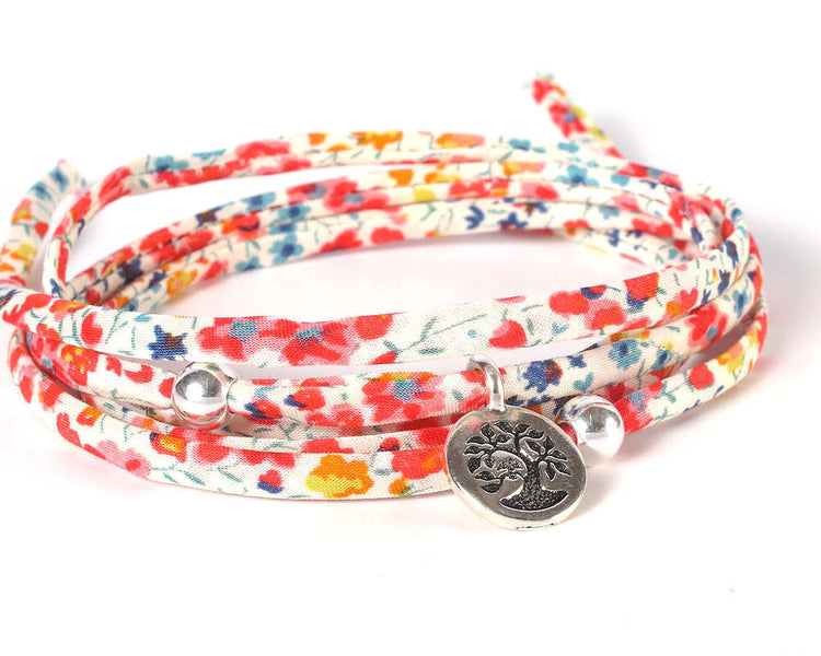 Antique Silver Charm Bracelet & Card/Liberty Bracelet Wrap/Yoga Bracelet/Gift for Wife Girlfriend/Friendship Bracelet/Teenage Gift