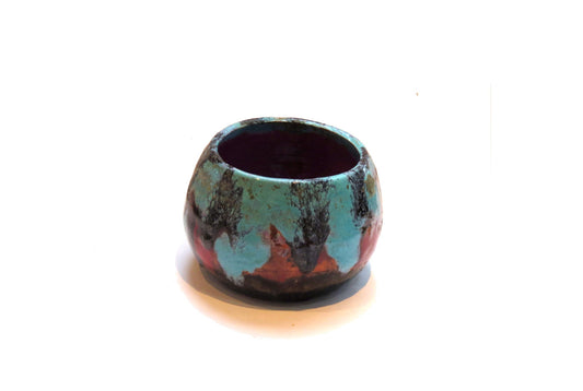 Ceramic bowl. Pottery bowl. Small bowl. Blue bowl. Red bowl. Decorative bowl. Trinket bowl. Small ceramic bowl. Small pottery bowl. Colorful