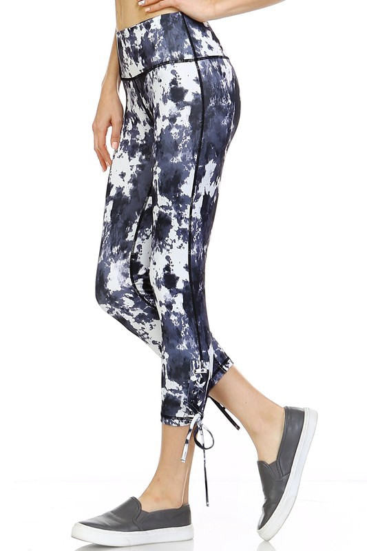 Lace-Up Capri Leggings, Workout Leggings, Pilates Leggings, Yoga Leggings, Fashion Leggings