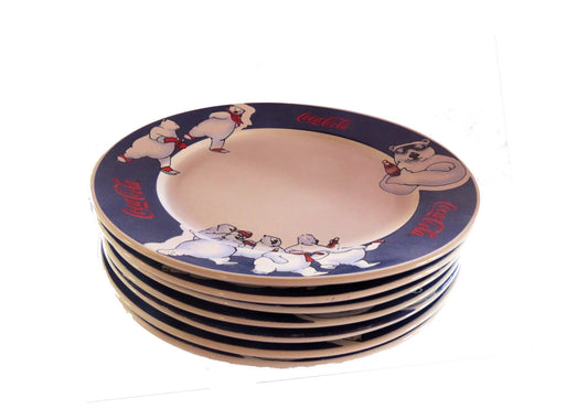 Polar bear. Coca cola. Vintage coca cola. Coca cola collectibles. Collectable vintage ceramic plates. 90s coca cola.