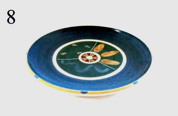 Decorative plates. Pottery handmade. Ceramic plates. Pottery plates. Ceramic trinket dish. Farmhouse pottery. Trinket plates. Blue and brown