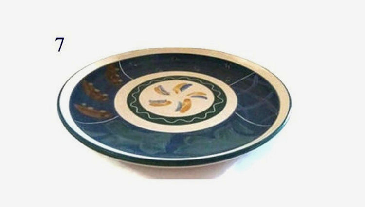 Decorative plates. Pottery handmade. Ceramic plates. Pottery plates. Ceramic trinket dish. Farmhouse pottery. Trinket plates. Blue and brown