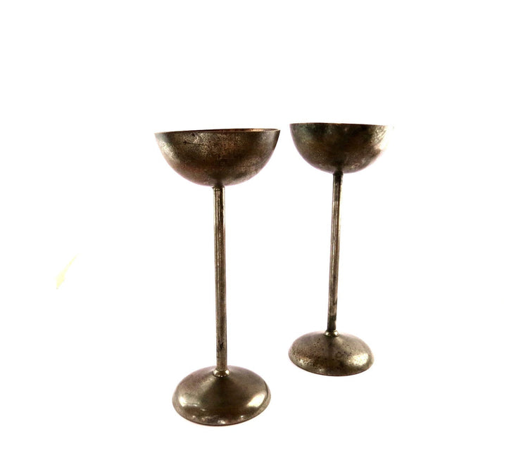 Vintage candle holders. Candlesticks. Unique candle holders. Brass candle holders. Silver candle holders.  shabbat. Silver plated.