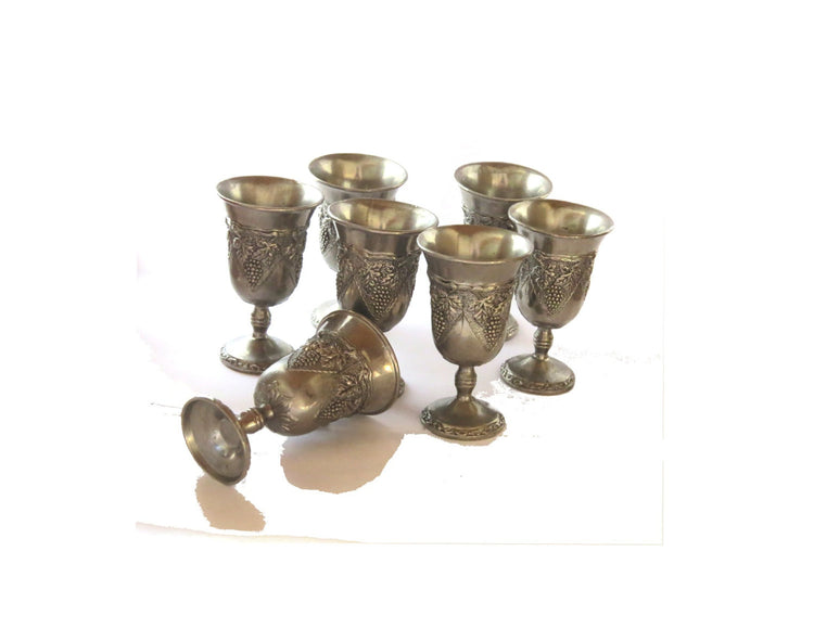 Wine goblets. Jewish decor. Jewish wedding. Jewish wedding gift. Shabbat. Kiddush. Silver goblets. Kiddush cups. Judaica.