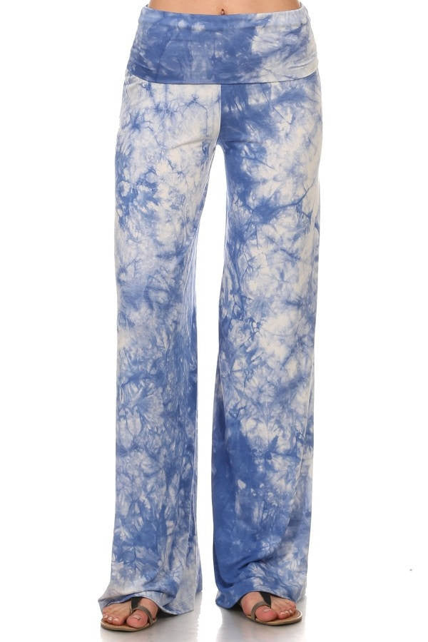 Boho Chic Tie Dye Pant, Tie Dye Yoga Pant, Wide Leg Yoga Pant, Bogo Tie Dye Pant, Blue Tie Dye Pant, Yoga Pant, Pilates Pant