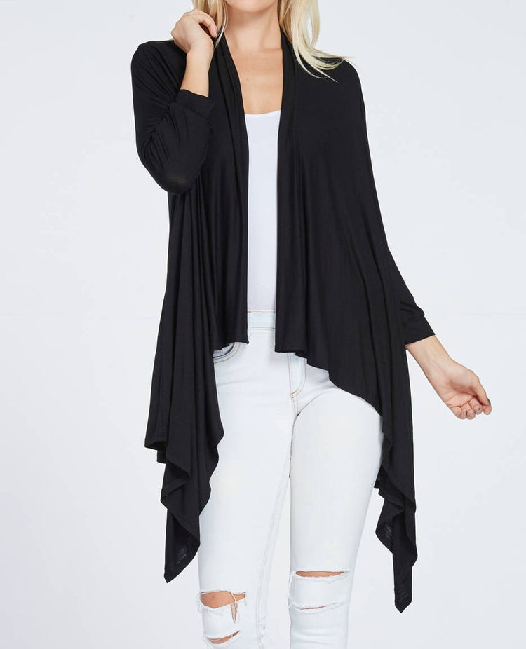 Chic Asymetrical High-Low Cardigan